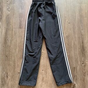 Black Track Pants with White Stripes